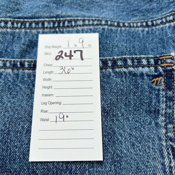 Madewell Denim Front Slit Midi Skirt Blue Size 31 - Picture 9 of 9